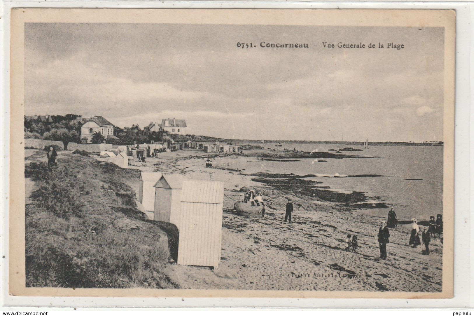 174 DEPT 29 : édit. Villard N° 6751 : Concarneau Vue Générale De La Plage - Concarneau