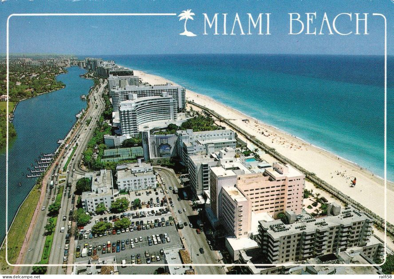 2 AK USA / Florida * Blick Auf Miami Beach - 2 Ansichten Von Miami Beach Mit Luftbildaufnahmen * - Miami Beach