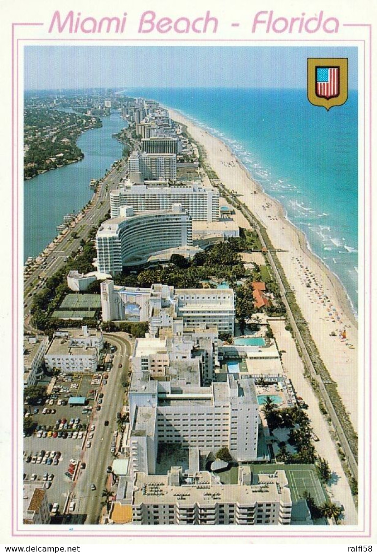 2 AK USA / Florida * Blick Auf Miami Beach - 2 Ansichten Von Miami Beach Mit Luftbildaufnahmen * - Miami Beach