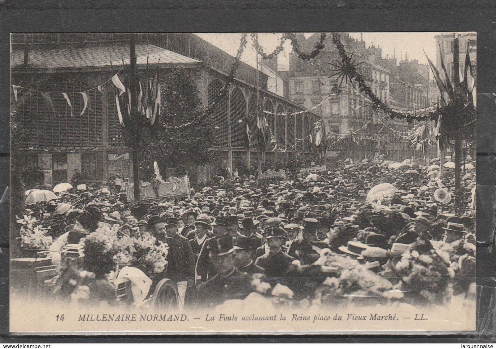 76 - ROUEN - Millénaire Normand - La Foule Acclamant La Reine Place Du Vieux Marché - Rouen