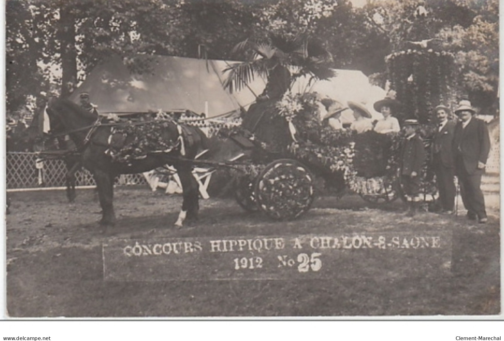 CHALON SUR SAONE : Carte Photo Du Concours Hippique En 1912 - Très Bon état - Autres & Non Classés