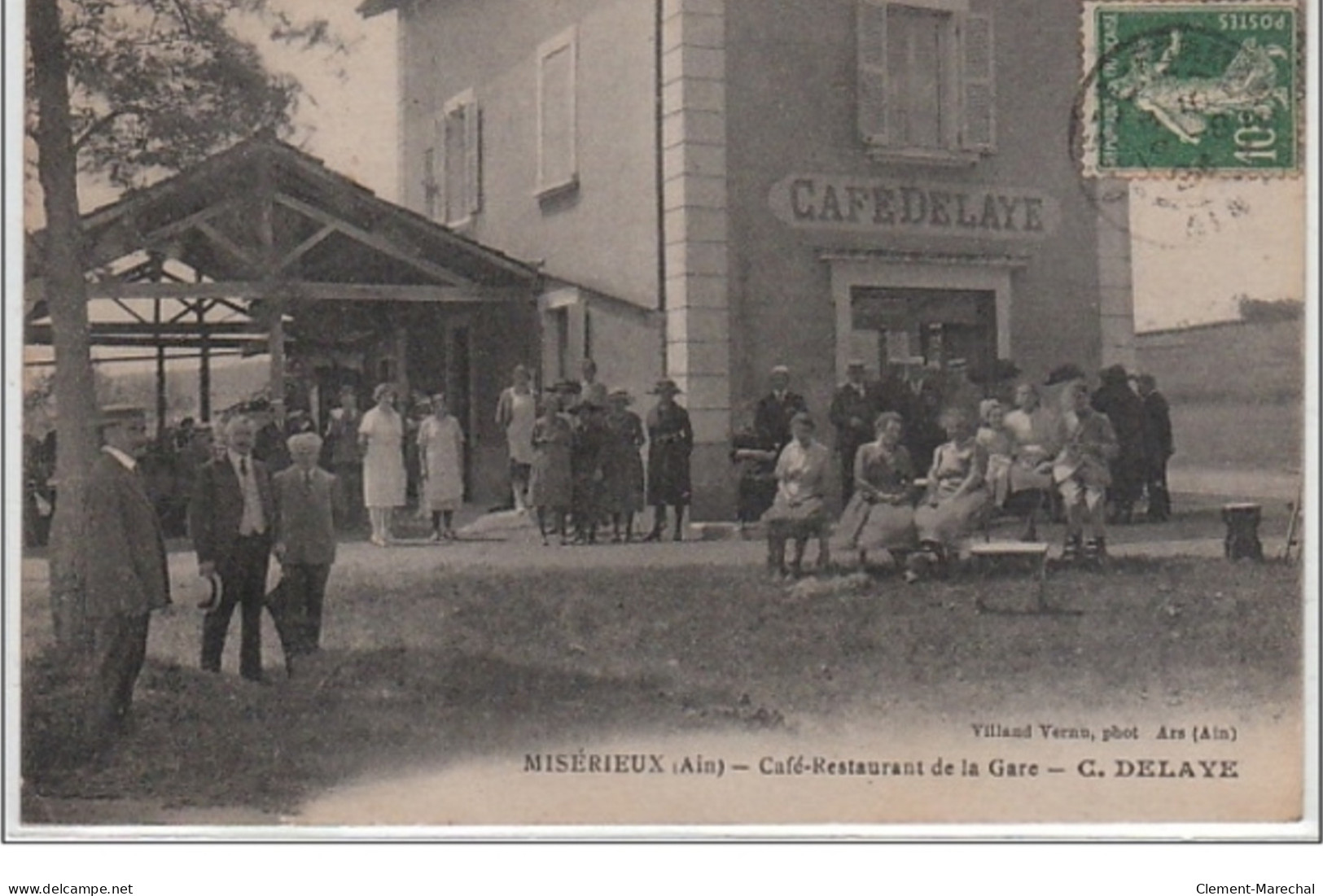 AIN : MISERIEUX : Café-restaurant De La Gare - C.Delaye - Très Bon état - Unclassified