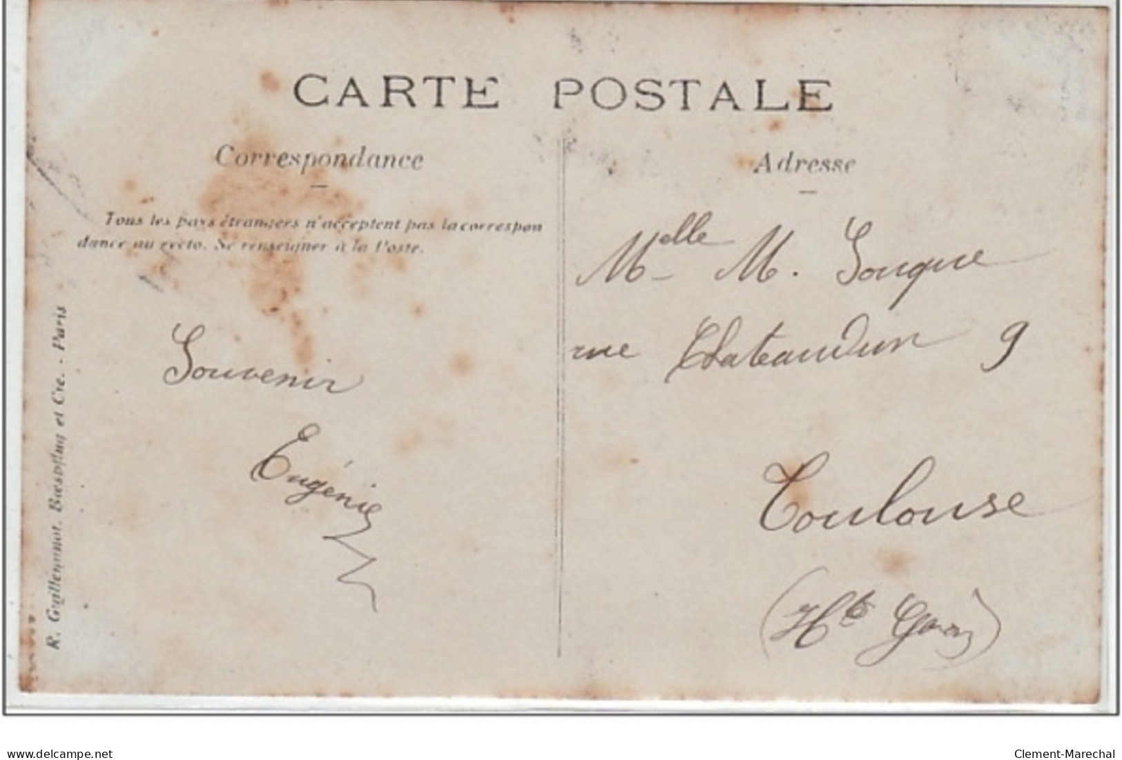 BEZIERS : Carte Photo Des Inondations En 1907 - Les Pompiers - Bon état (traces Au Verso) - Other & Unclassified