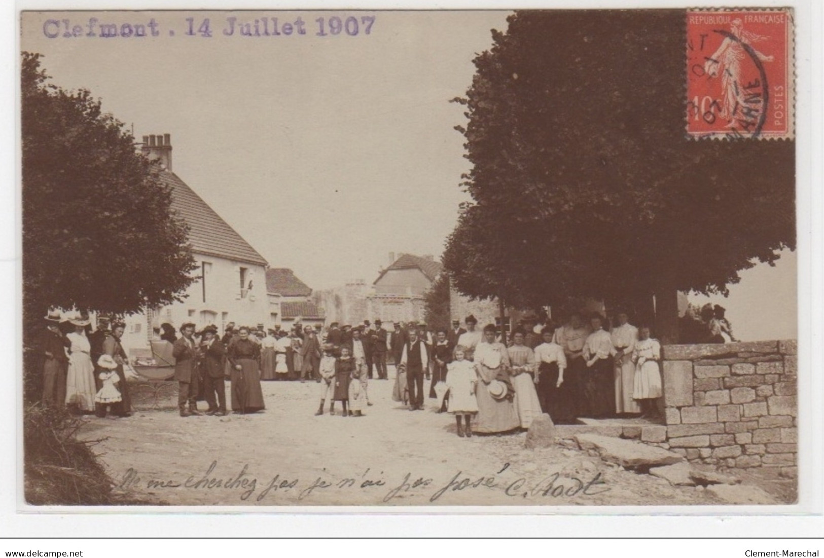 CLEFMONT : Carte Photo Des Fêtes Du 14 Juillet 1907 - Très Bon état - Clefmont