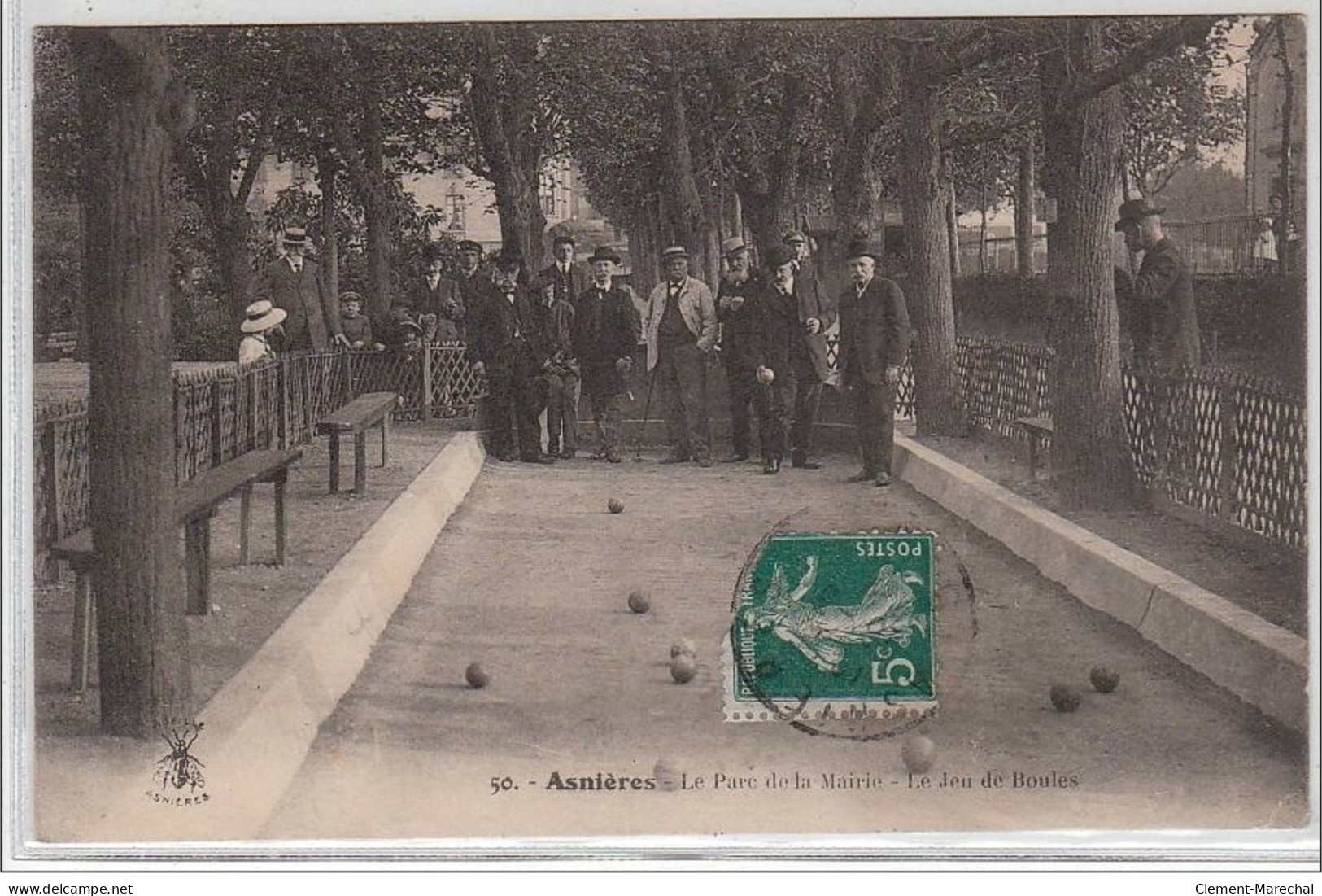 ASNIERES : Le Parc De La Mairie - Le Jeu De Boules - PETANQUE - Très Bon état - Asnieres Sur Seine