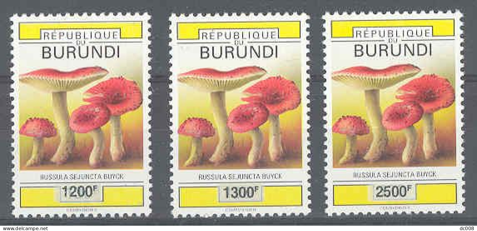 Burundi 2007 COB 1152/54 Paddestoelen-Champignons  MNH - Ongebruikt