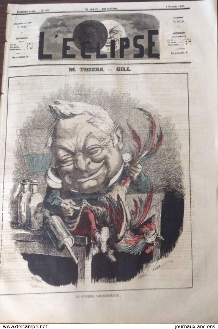 2 Numéros Du Journal L'ÉCLIPSE Différents Qui Portent Le N° 107 Du 6 Février 1870 - Sin Clasificación