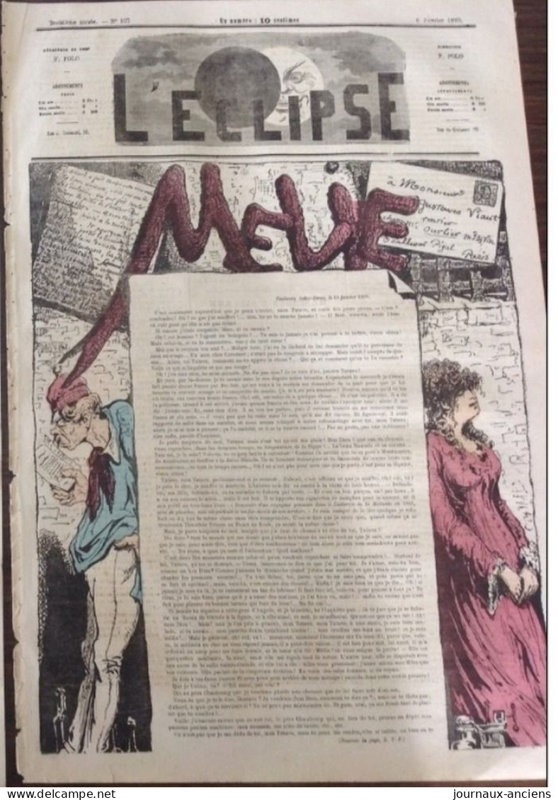 2 Numéros Du Journal L'ÉCLIPSE Différents Qui Portent Le N° 107 Du 6 Février 1870 - Sin Clasificación