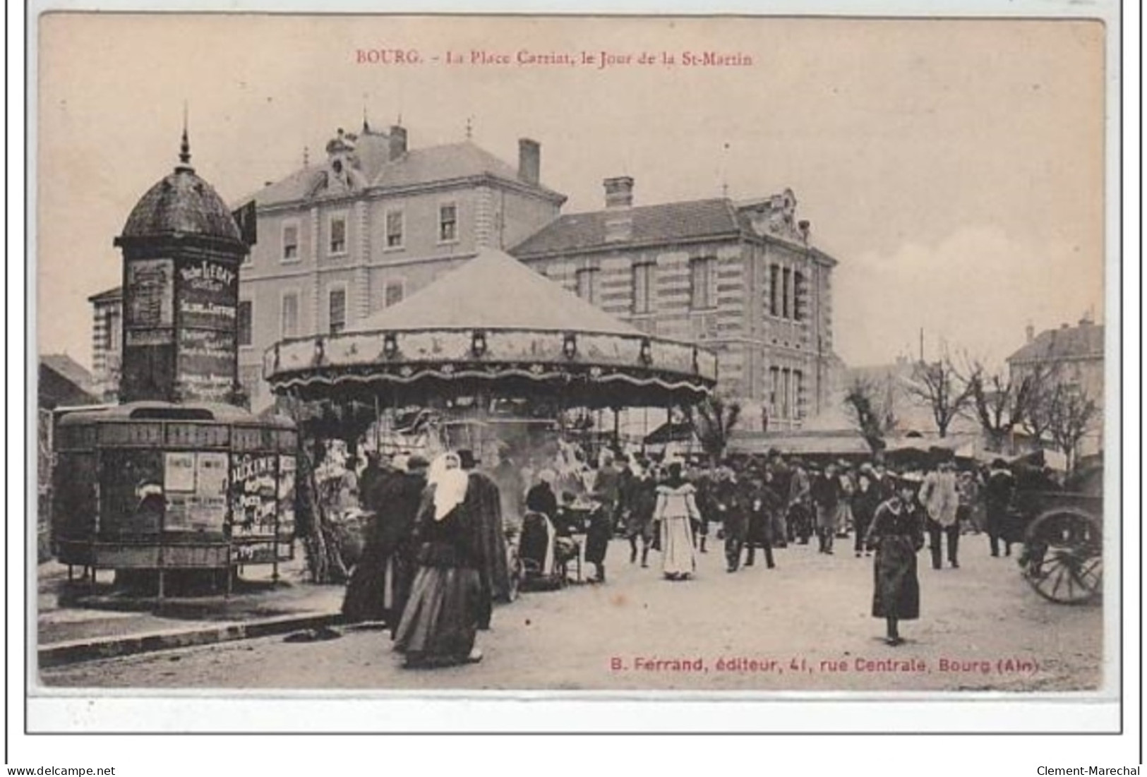 BOURG : Le Manège Sur La Place Carriat  - Très Bon état - Otros & Sin Clasificación