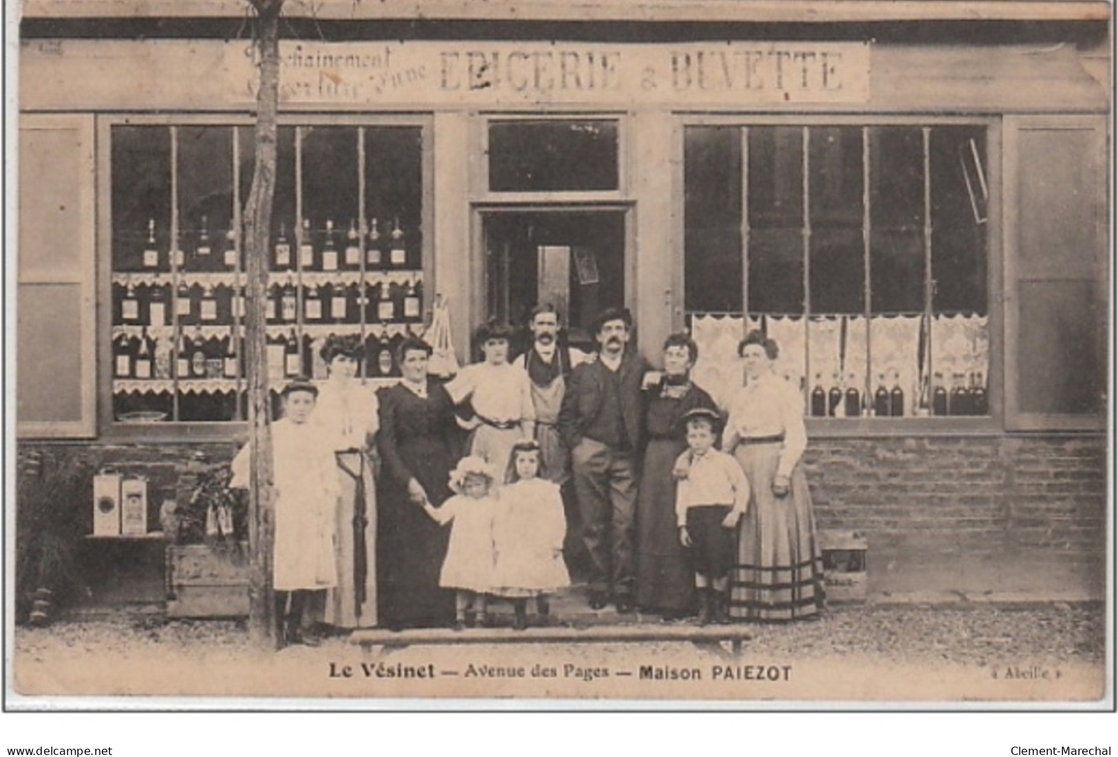 LE VESINET : épicerie-buvette PAIEZOT Vers 1910 - Très Bon état - Autres & Non Classés