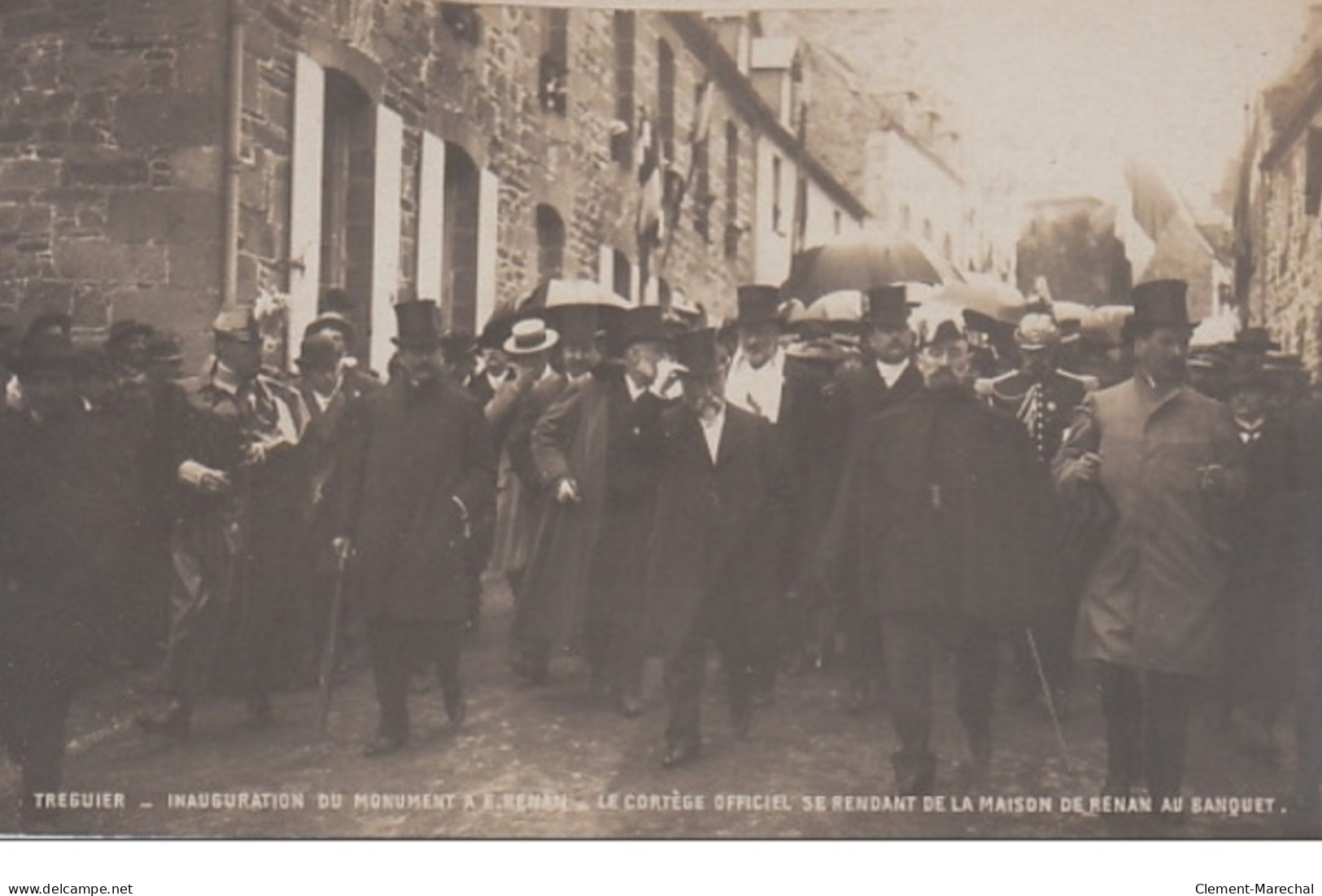 TREGUIER : Inauguration Du Monument E. Renan Vers 1900 - Bon état (un Léger Pli D'angle) - Autres & Non Classés