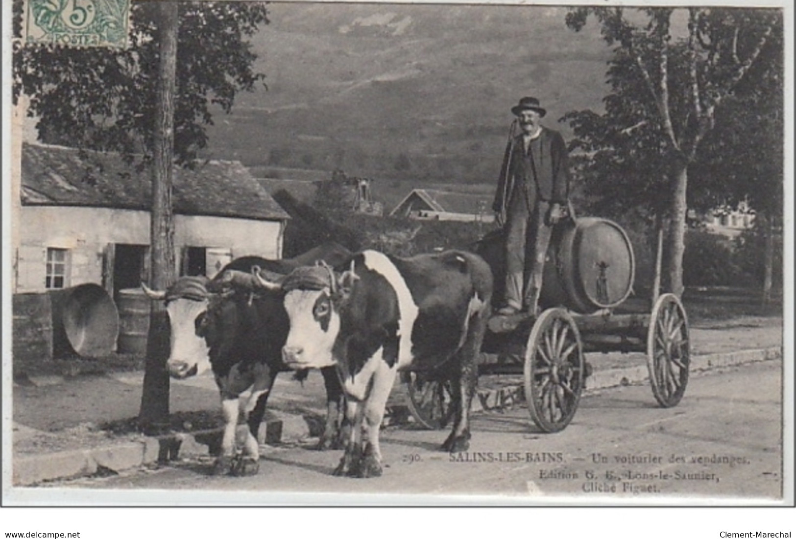 SALINS LES BAINS : Un Voiturier Des Vendanges - Très Bon état - Autres & Non Classés