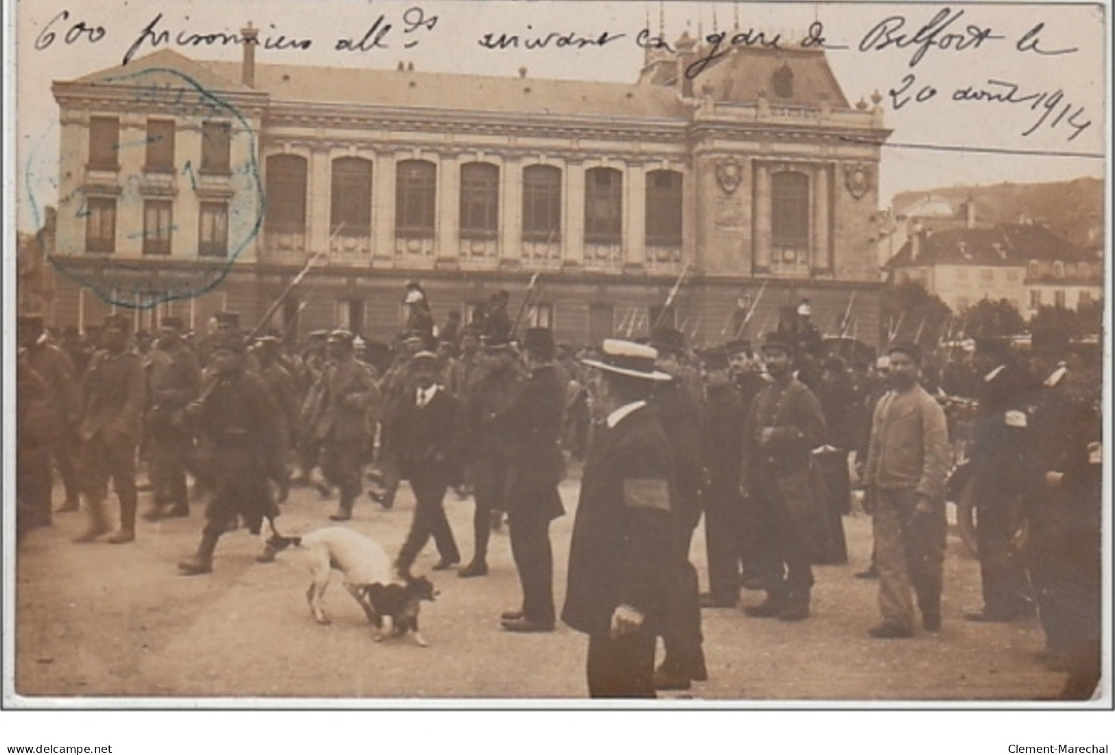 BELFORT : Carte Photo De 600 Prisonniers Allemands Arrivant En Gare Le 20 Août 1914 - Très Bon état - Sonstige & Ohne Zuordnung