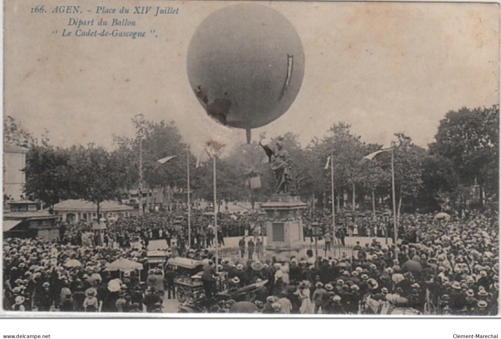AGEN : Le Départ Du Ballon """"le Cadet De Gascogne"""" Vers 1910 - Très Bon état - Sonstige & Ohne Zuordnung