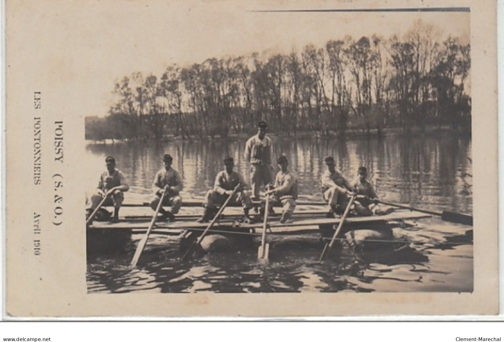 POISSY : Les Pontonniers En Avril 1910 - Très Bon état - Poissy