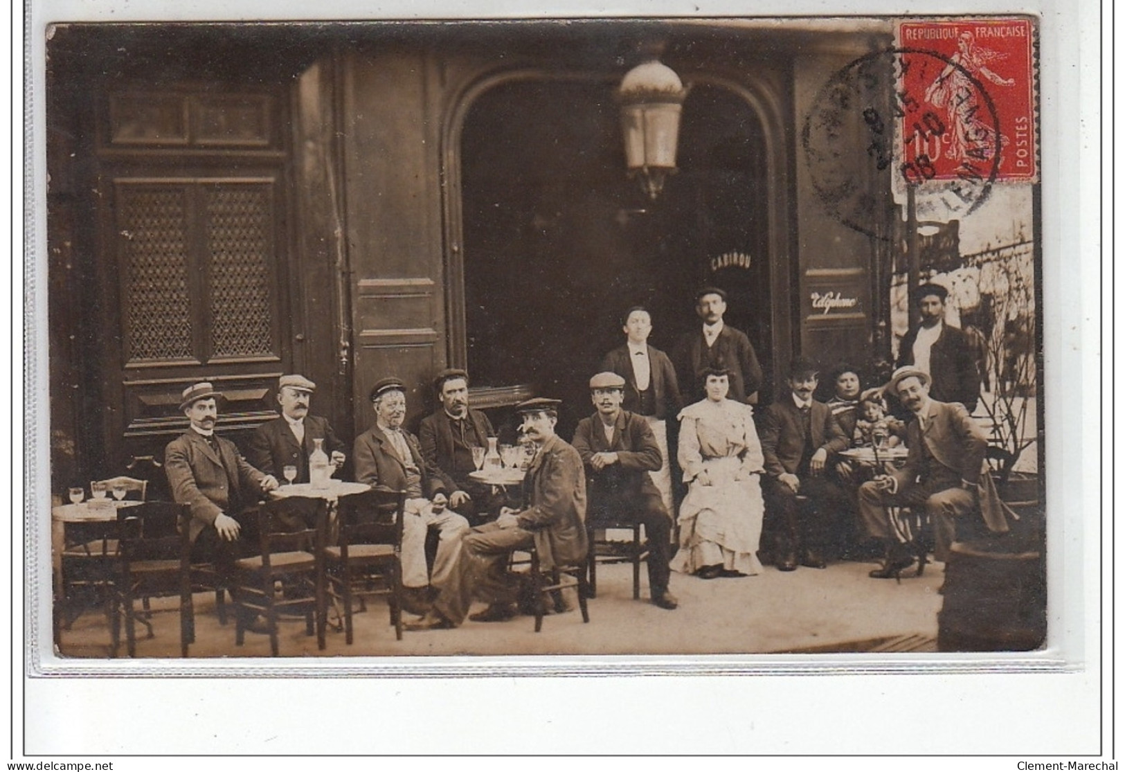 PARIS 11ème : Carte Photo Du Café Cabirou - 22 Avenue De La République Et 131 Boulevard Richard Lenoir - Très Bon état - Paris (11)