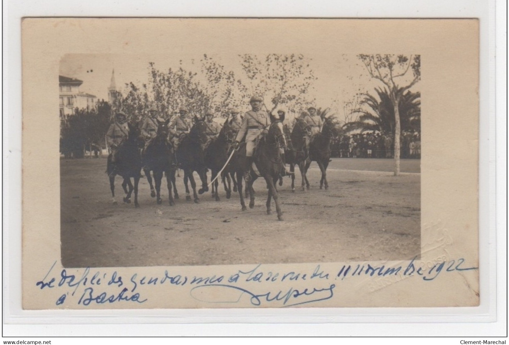 BASTIA : Carte Photo D'une Revue Militaire - Très Bon état - Bastia