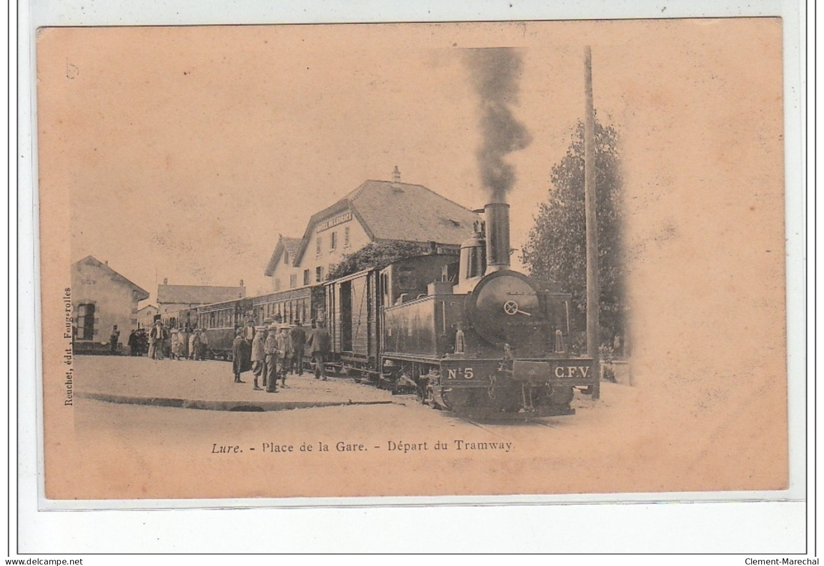 LURE : Le Départ Du Tramway Sur La Place De La Gare - Très Bon état - Lure