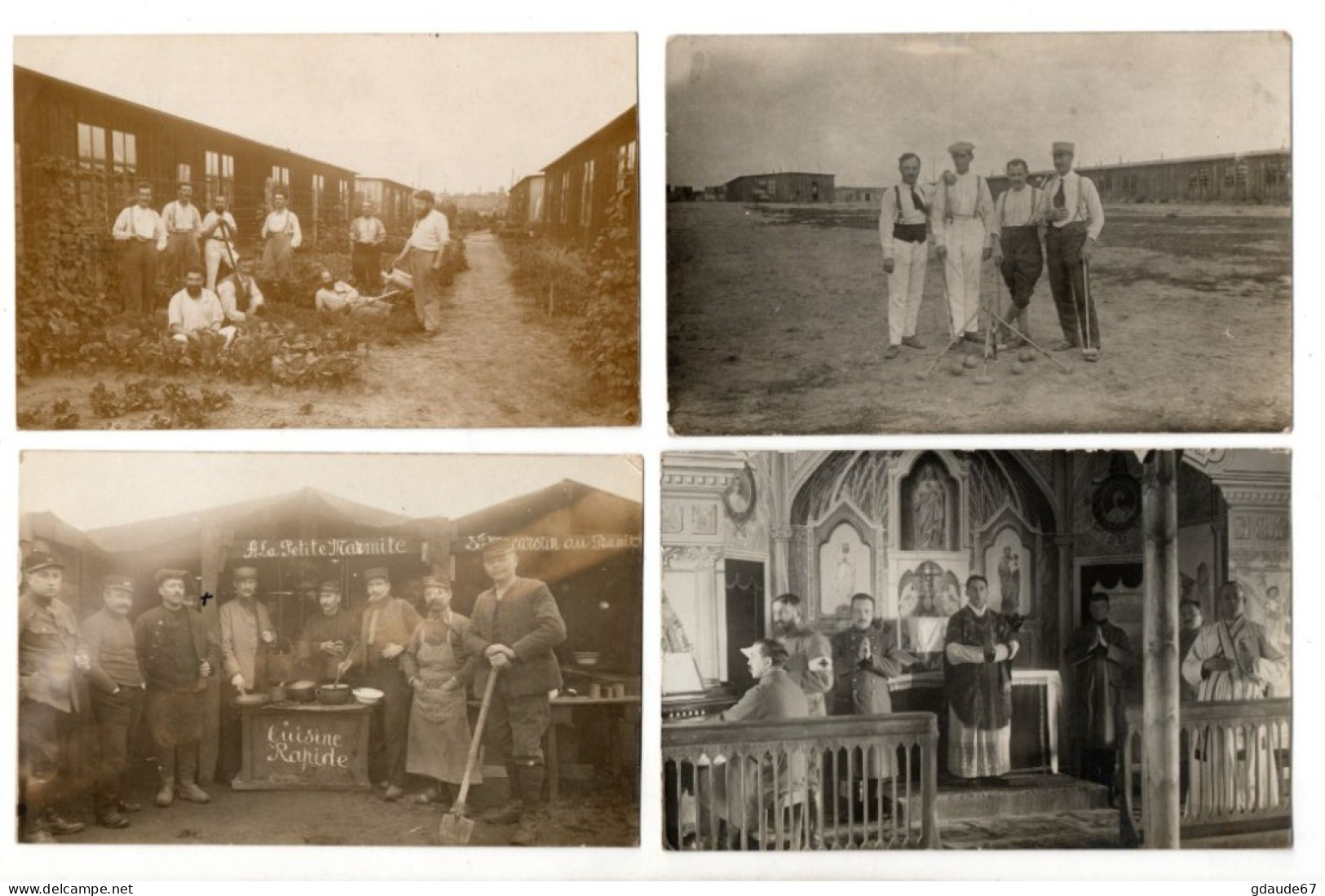 SCHNEIDEMUHL / PILA (POLOGNE / POLSKA / POLAND) - 4 CARTES PHOTOS WW1 - CAMP DE PRISONNIERS / KRIEGSGEFANGENENLAGER - Poland