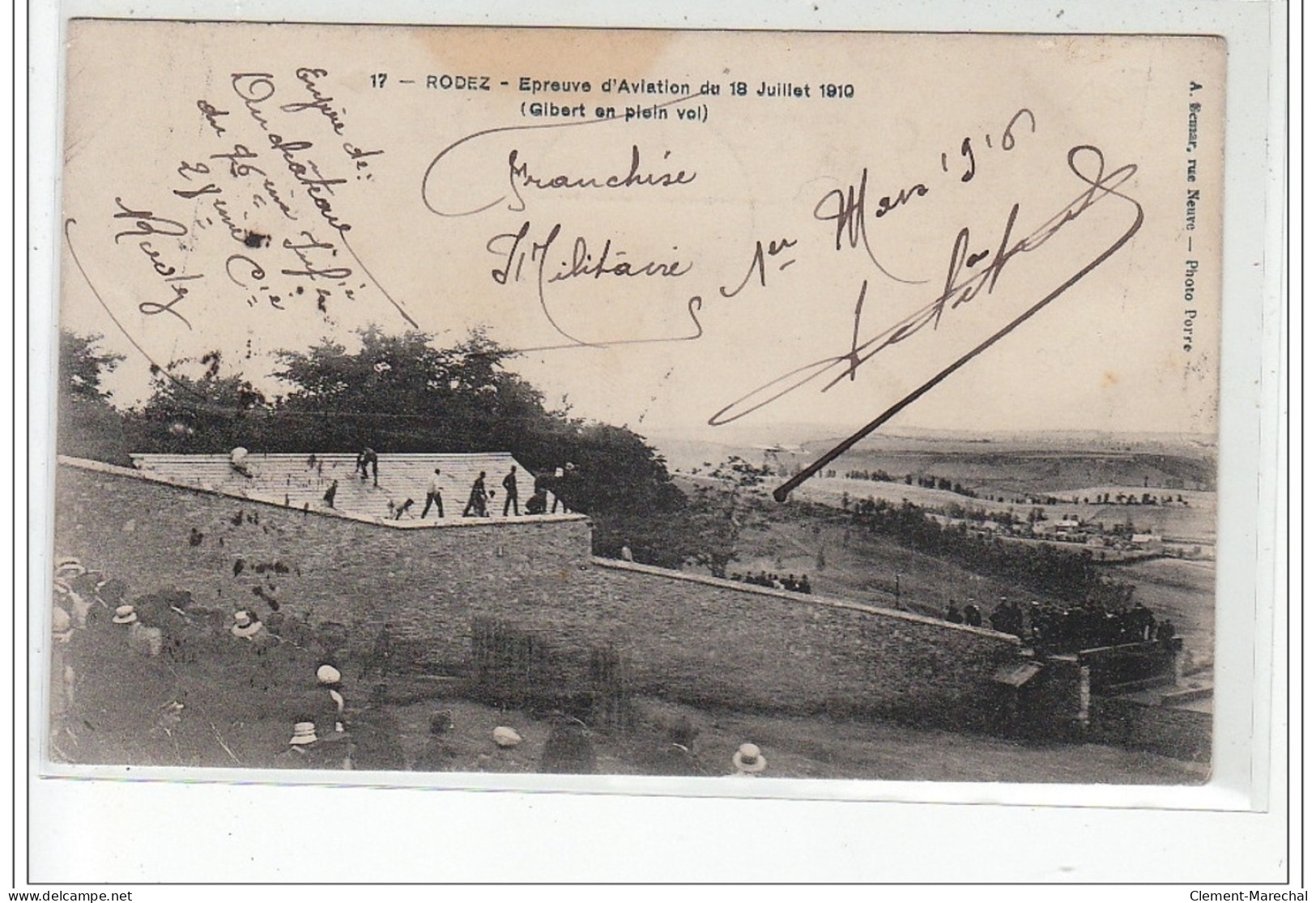 RODEZ : L'aviation En 1910 (Gibert En Plein Vol) - Bon état (une Tache) - Rodez