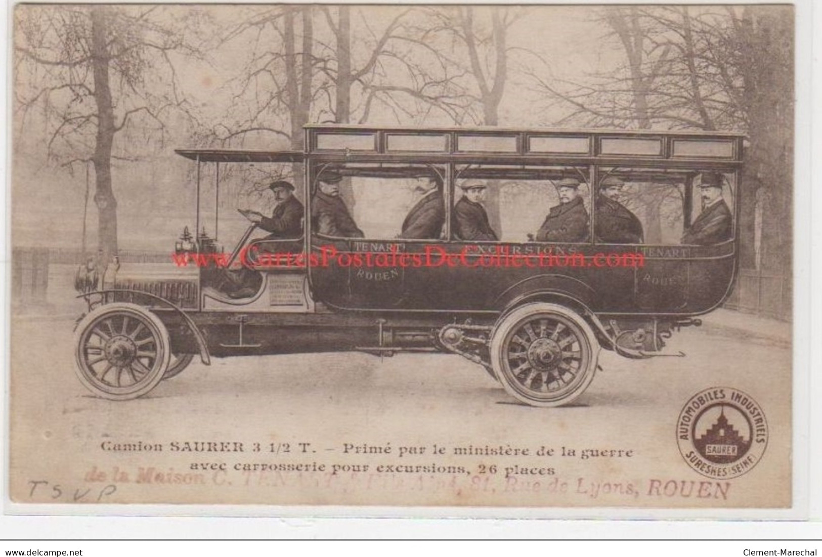 ROUEN : Autobus SAURER De La Maison TENART - Très Bon état - Rouen