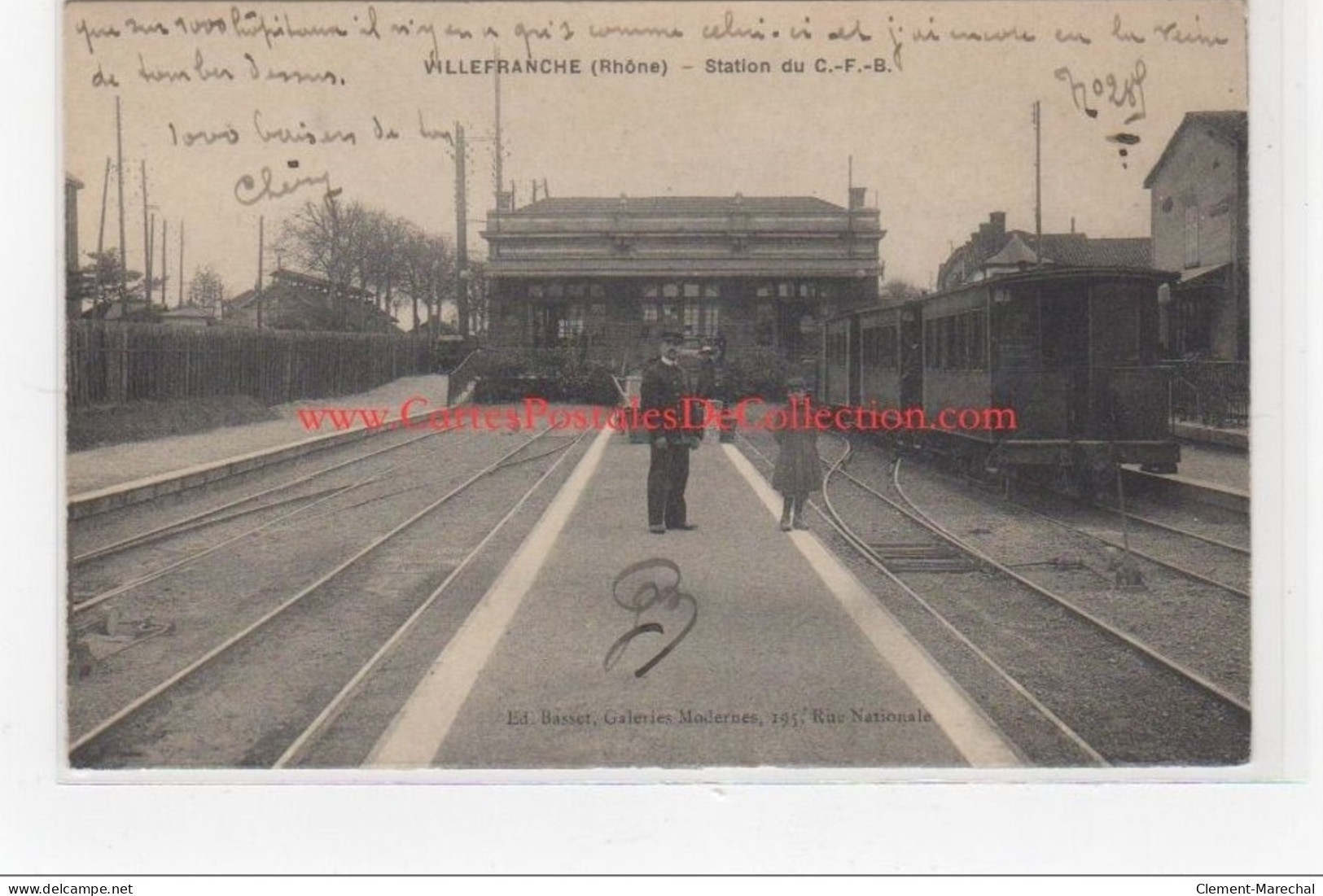 VILLEFRANCHE : Station Du C.F.B. (train) - Très Bon état - Villefranche-sur-Saone