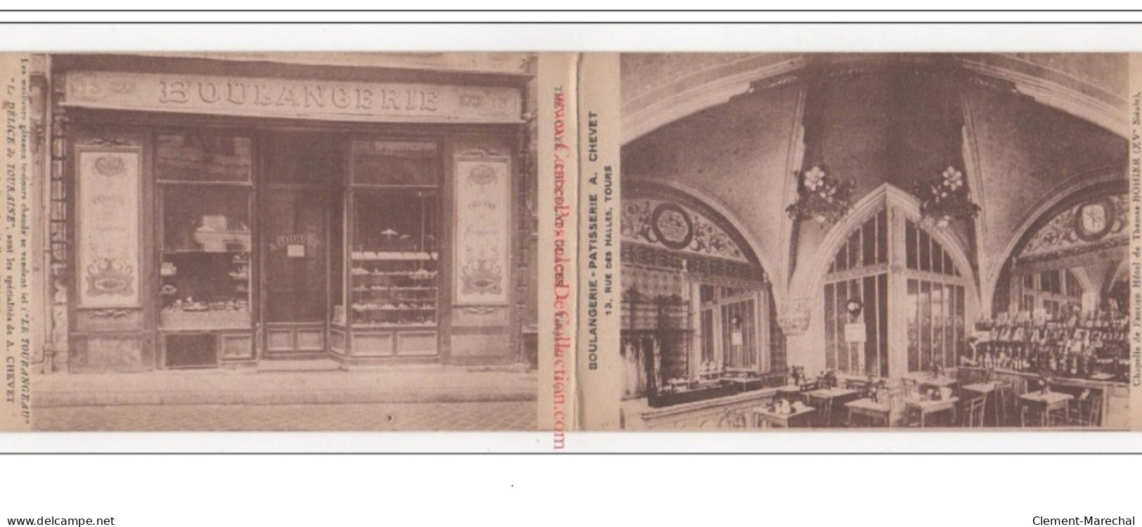 TOURS : Carte Double De La Boulangerie CHEVET  - Très Bon état - Tours