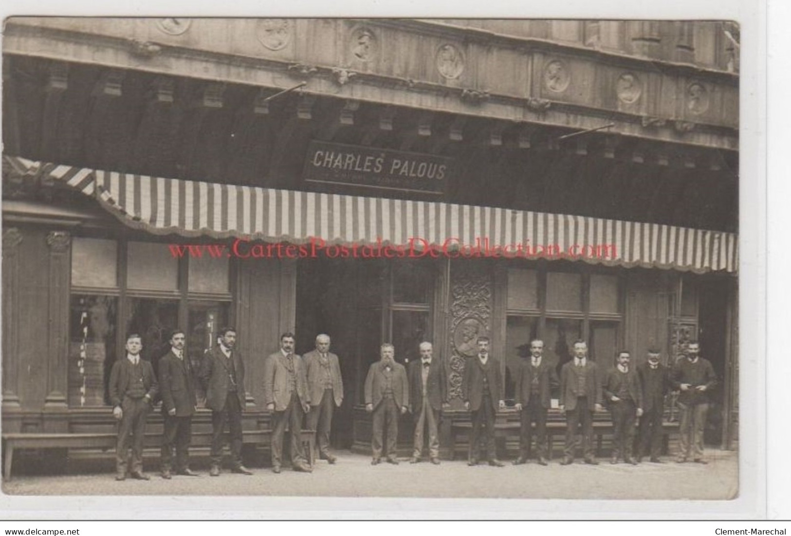 RODEZ : Carte Photo Du Magasin Charles Palous Vers 1905 -  Bon état (un Coin Légèrement Plié) - Rodez