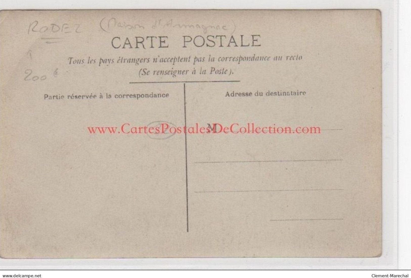 RODEZ : Carte Photo Du Magasin Charles Palous Vers 1905 -  Bon état (un Coin Légèrement Plié) - Rodez