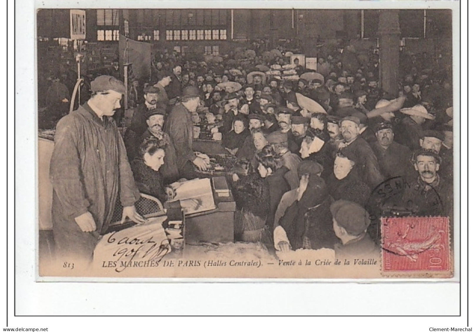 PARIS 1er : Les Marchés De Paris - Les Halles Centrales - Vente à La Criée De La Volaille   - Très Bon état - Arrondissement: 01