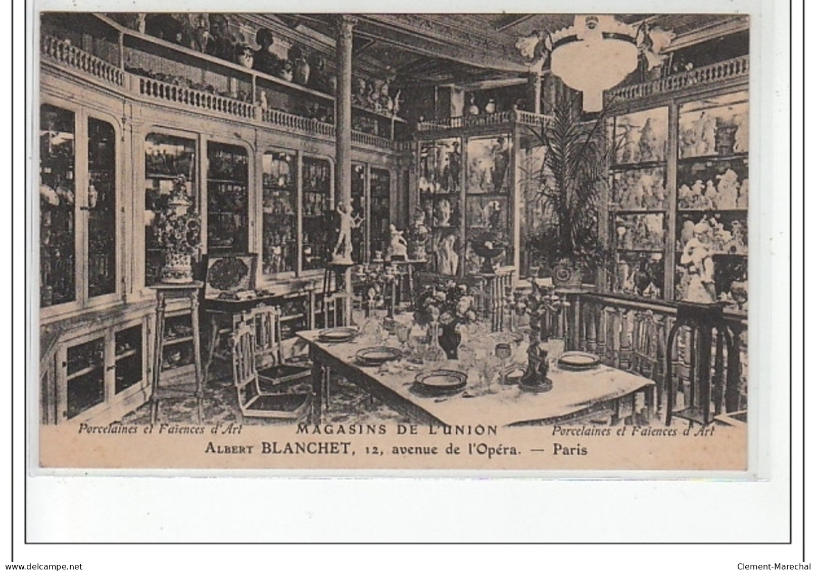 PARIS 1er : Porcelaines Et Faënces BLANCHET - Magasin De L'Union (12 Avenue De L'Opéra) -très Bon état - Arrondissement: 01