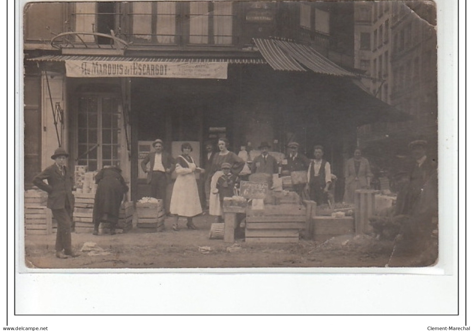 PARIS 1er : Carte Photo """"au Marquis De L'Escargot"""" Rue Pierre Lescot - Bon état (2 Coins Pliés) - Paris (01)