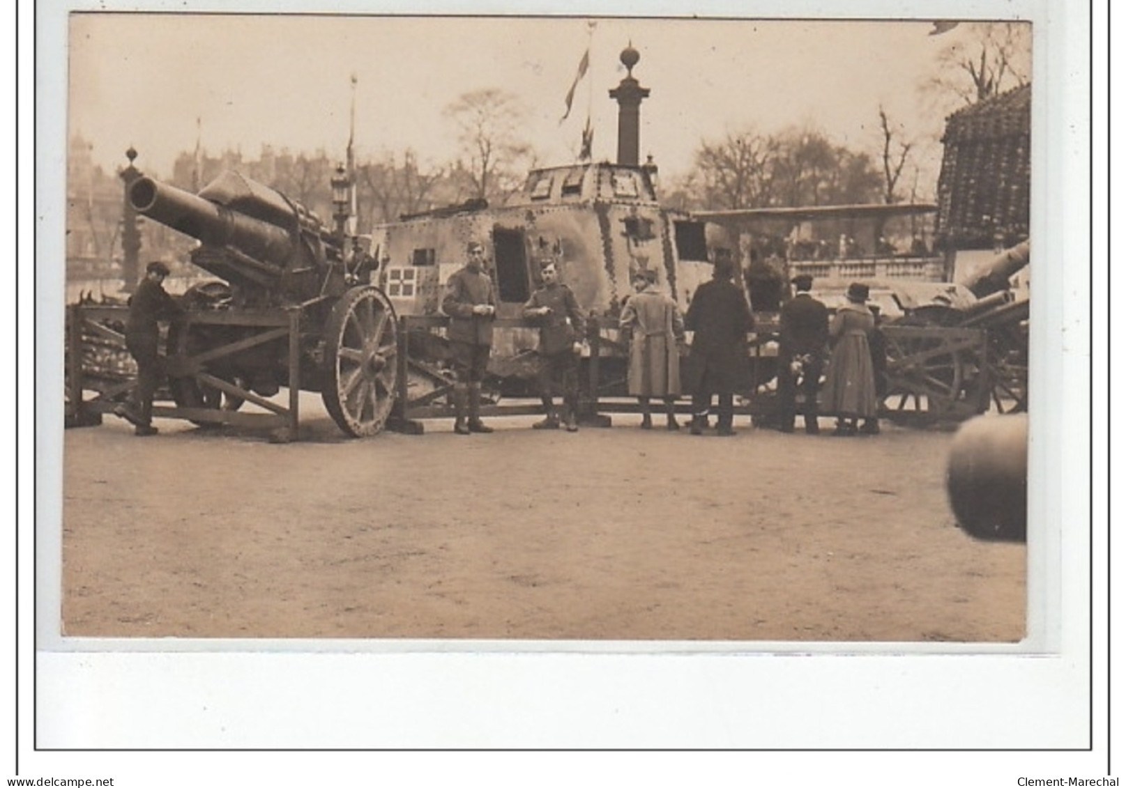 PARIS 1er : Carte Photo De Canons Sur La Place De La Concorde (ww1-chars) - Très Bon état - Distrito: 01