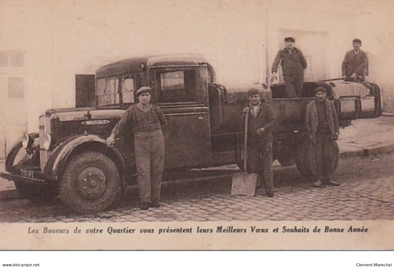 BEZIERS : Carte De Voeux Distribuée Par Les éboueurs Vers 1920 - Très Bon état - Other & Unclassified