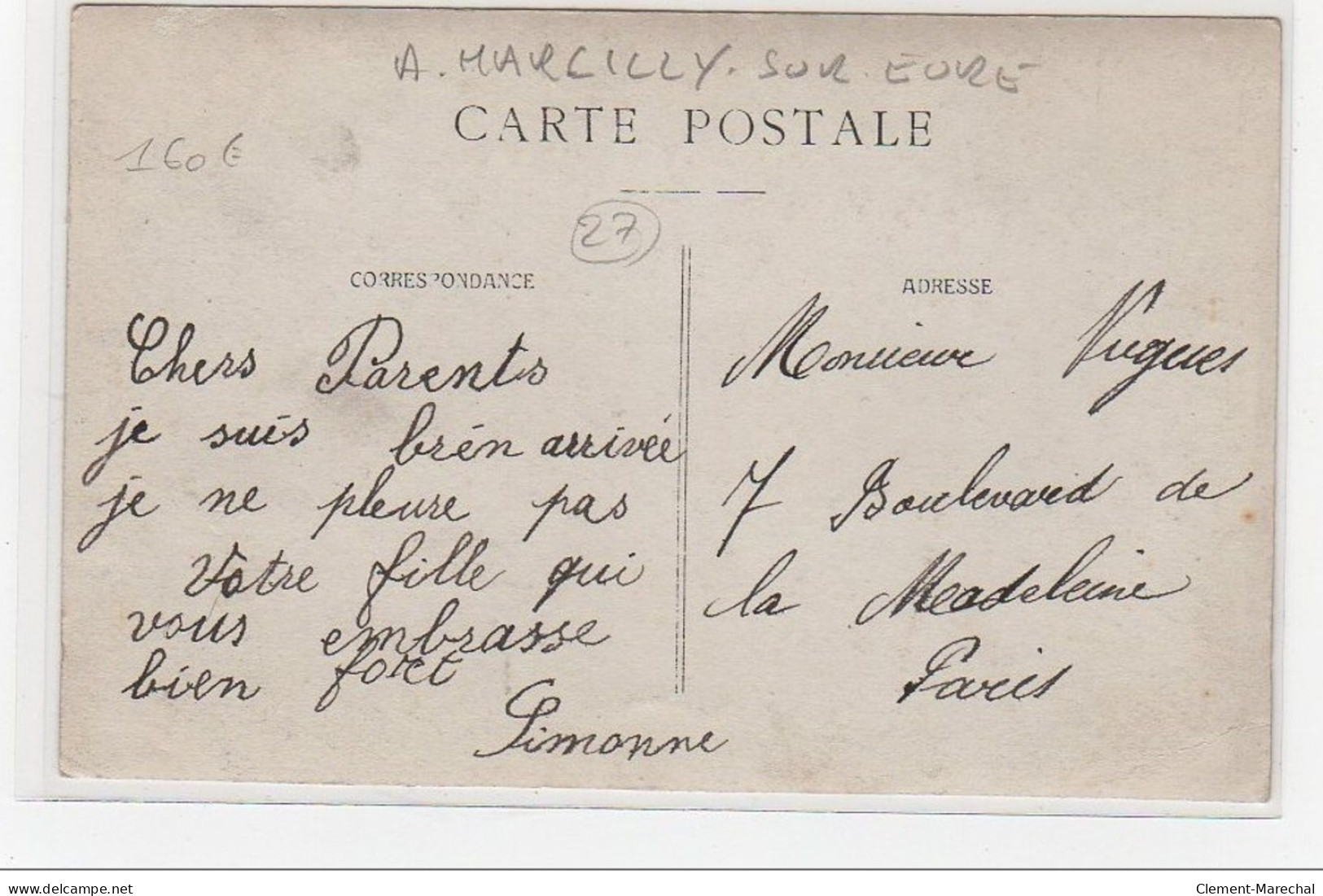 MARCILLY SUR EURE : Carte Photo (coiffeur) - Très Bon état - Marcilly-sur-Eure