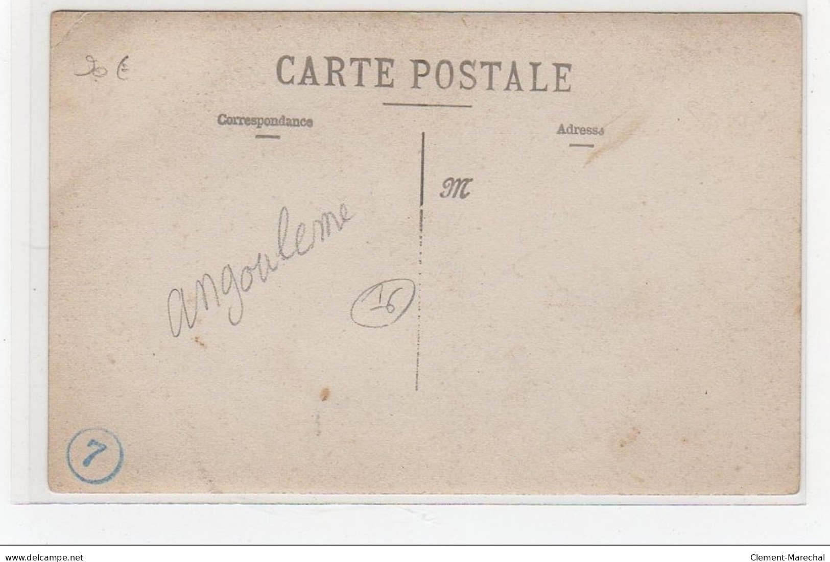 ANGOULEME : Carte Photo (attelage) - Bon état ( Petit Un Pli) - Angouleme