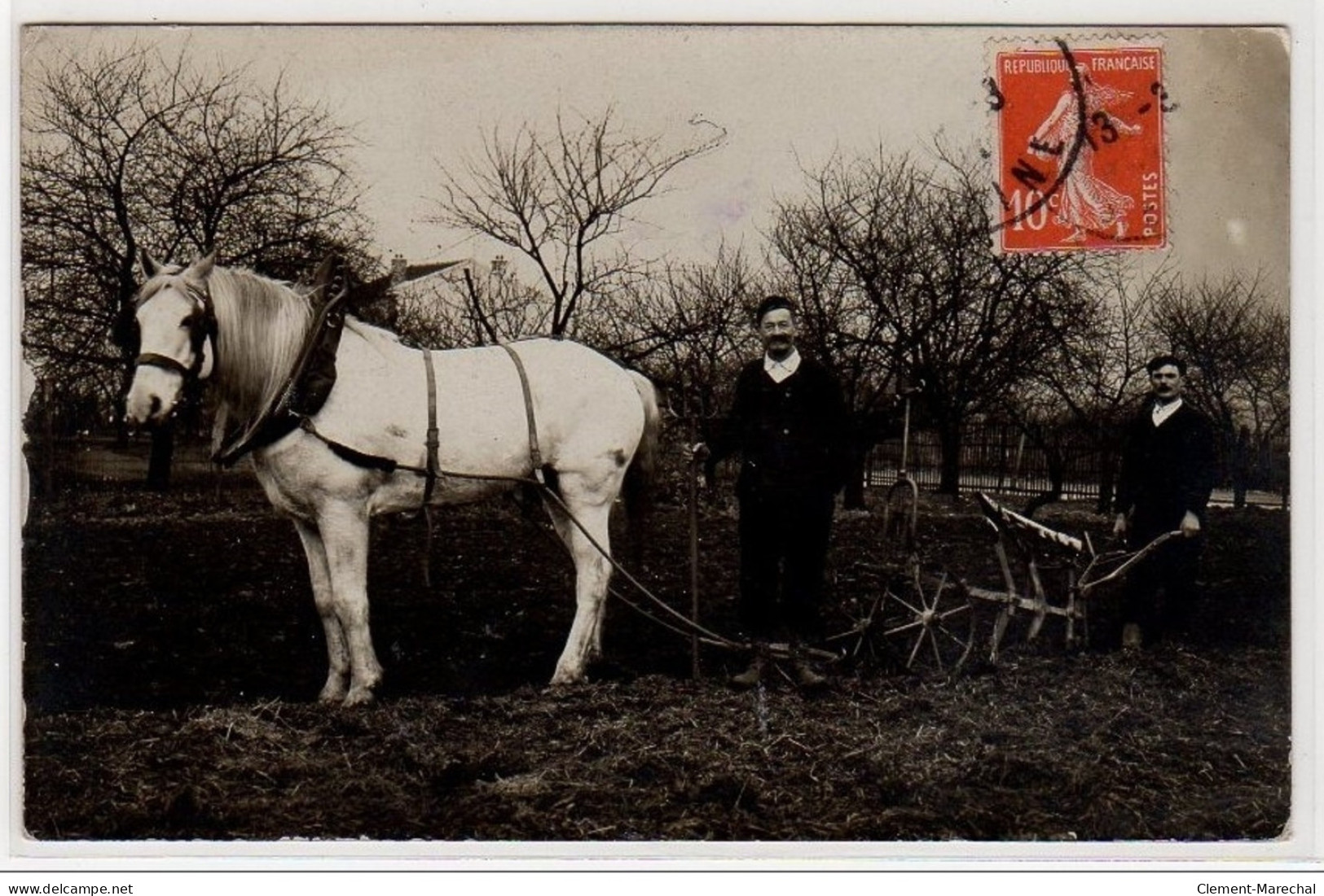 PUTEAUX : Carte Photo  Agriculture (herse Et Attelage) Vers 1910 - Très Bon état - Puteaux