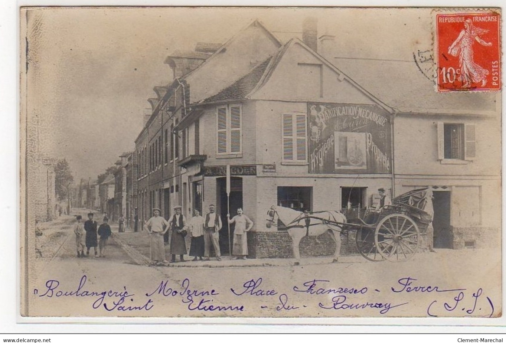 SAINT ETIENNE DU ROUVRAY : Carte Photo De La Boulangerie Moderne (avec Attelage De Livraison) - Très Bon état - Saint Etienne Du Rouvray