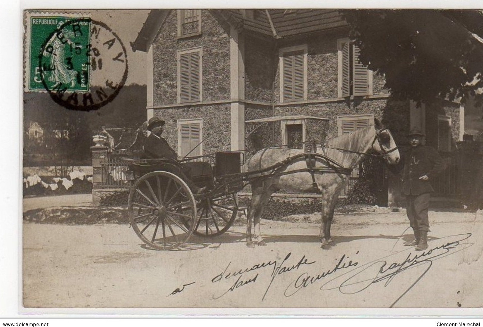 EPERNAY : Carte Photo D'un Attelage Vers 1910 - état (2 Déchirures) - Epernay