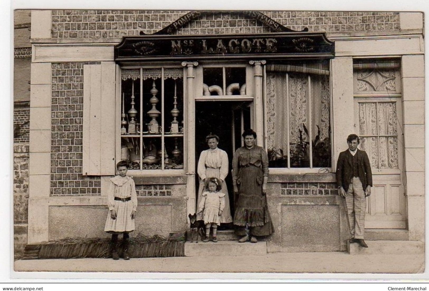 LIVERDUN : Carte Photo Du Magasin De Plomberie, Couverture LACOTE Vers 1910 - Très Bon état - Liverdun