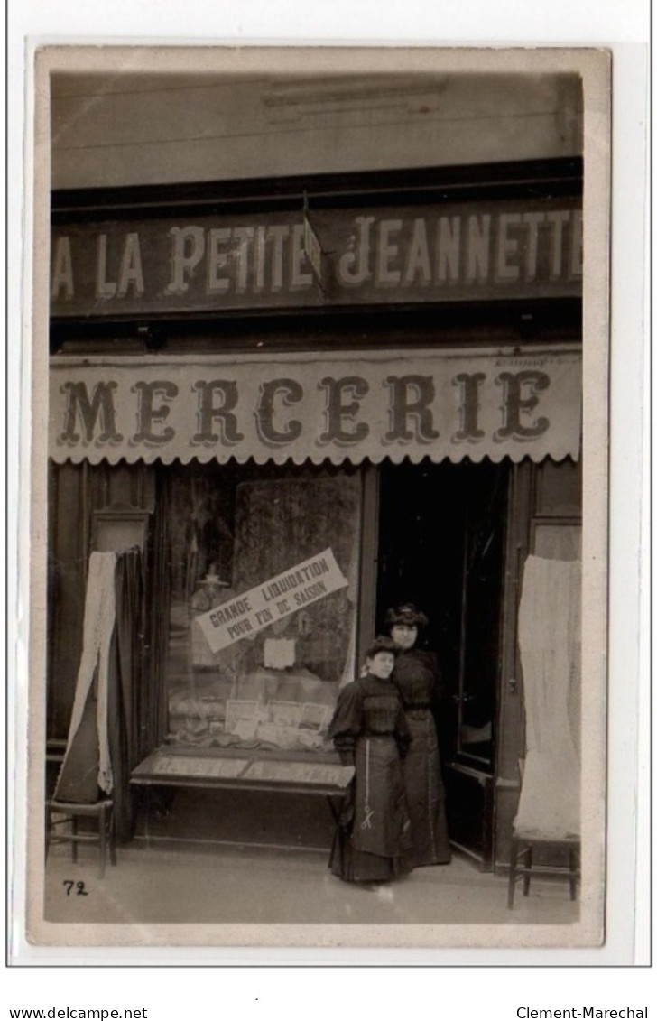 NICE : Carte Photo De La Mercerie """"a La Petite Jeannette"""" Vers 1910 - Très Bon état - Otros & Sin Clasificación