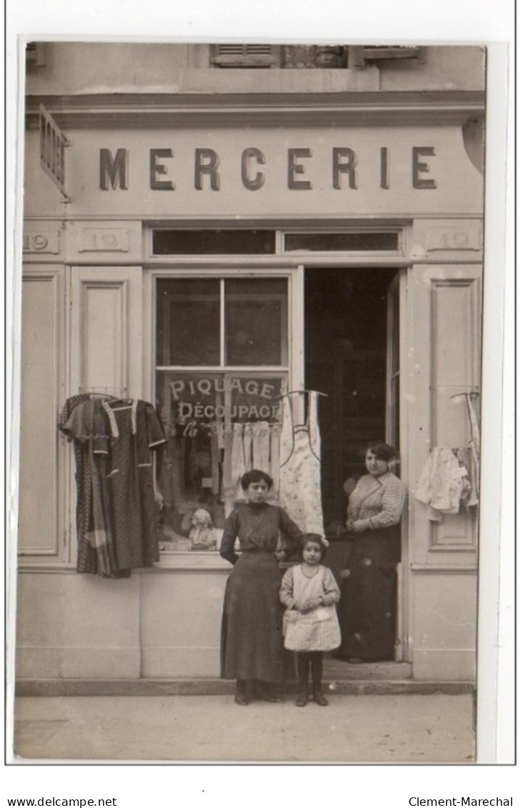 NICE : Carte Photo D'une Mercerie Vers 1910 - Très Bon état - Otros & Sin Clasificación