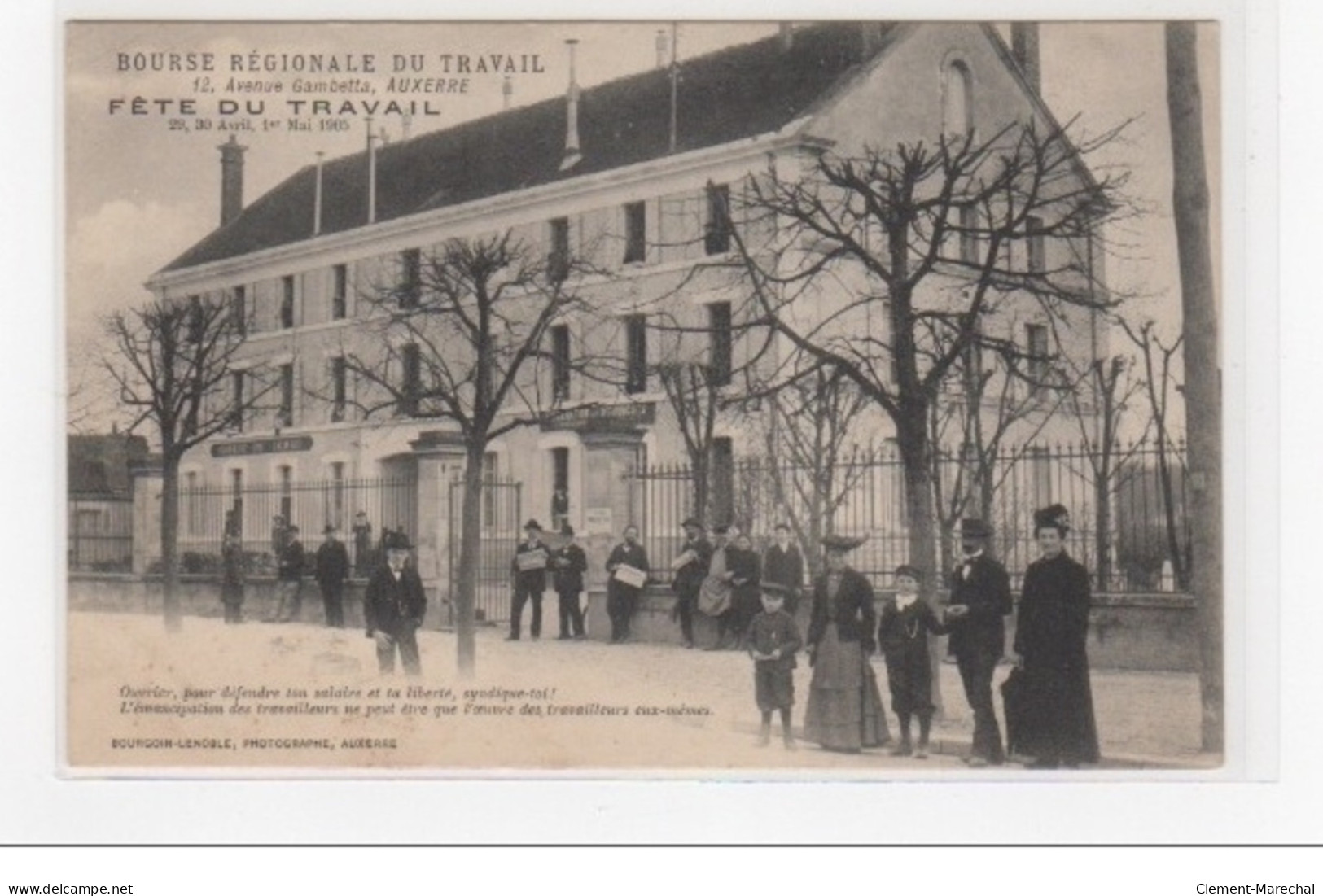 Bourse Régionale D'Auxerre (fête Du Travail - 1er Mai 1905) - Très Bon état - Auxerre