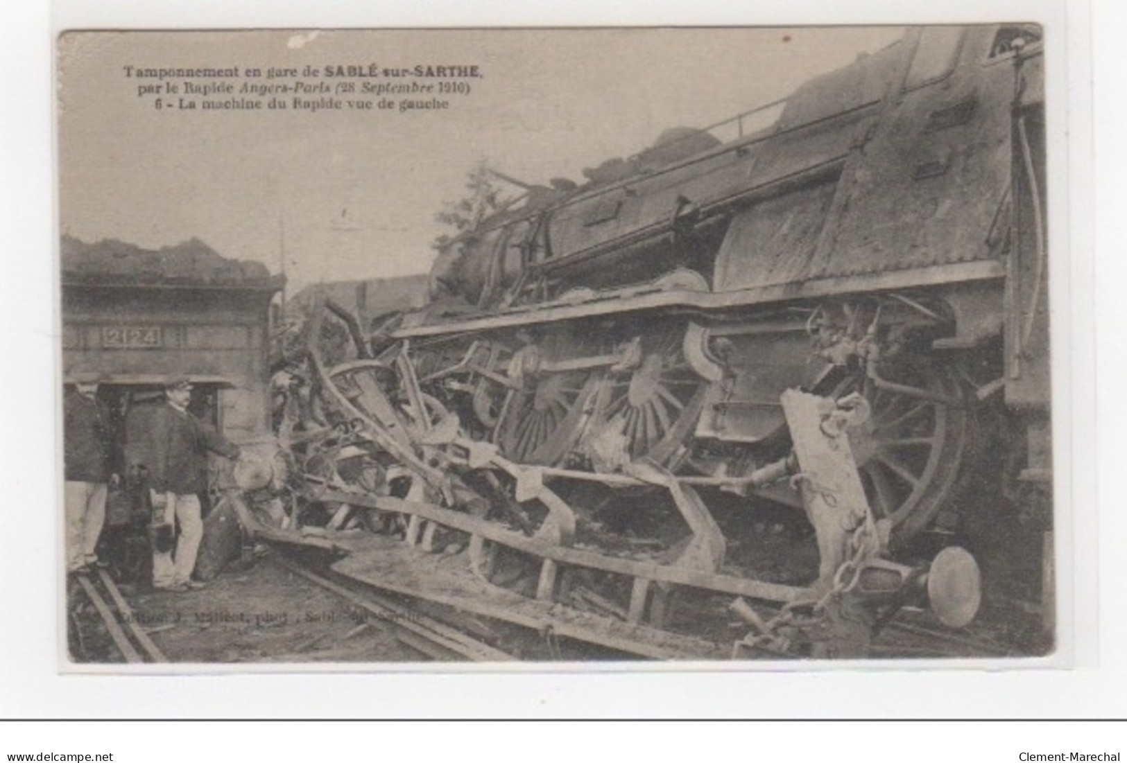 SABLE SUR SARTHE : Déraillement Du Train En 1910 - Très Bon état - Sable Sur Sarthe