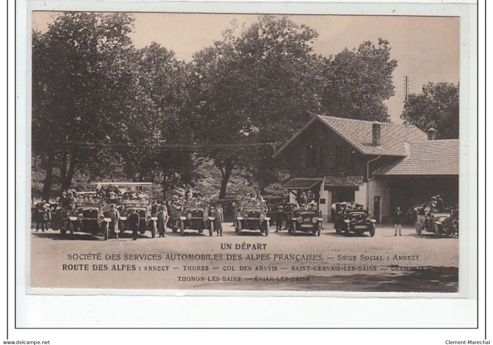 ANNECY - Société Des Services Automobiles Des Alpes Françaises - Un Départ - état - Annecy