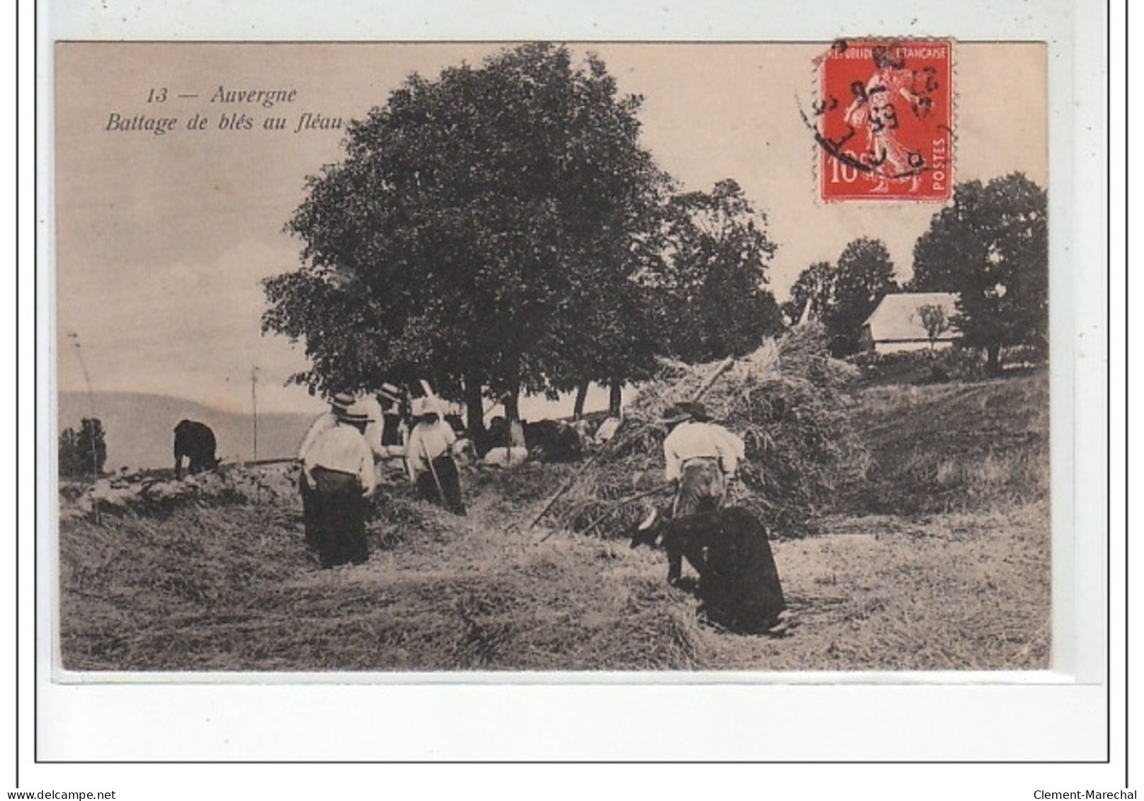 AUVERGNE - Battage De Blés Au Fléau  - Très Bon état - Autres & Non Classés