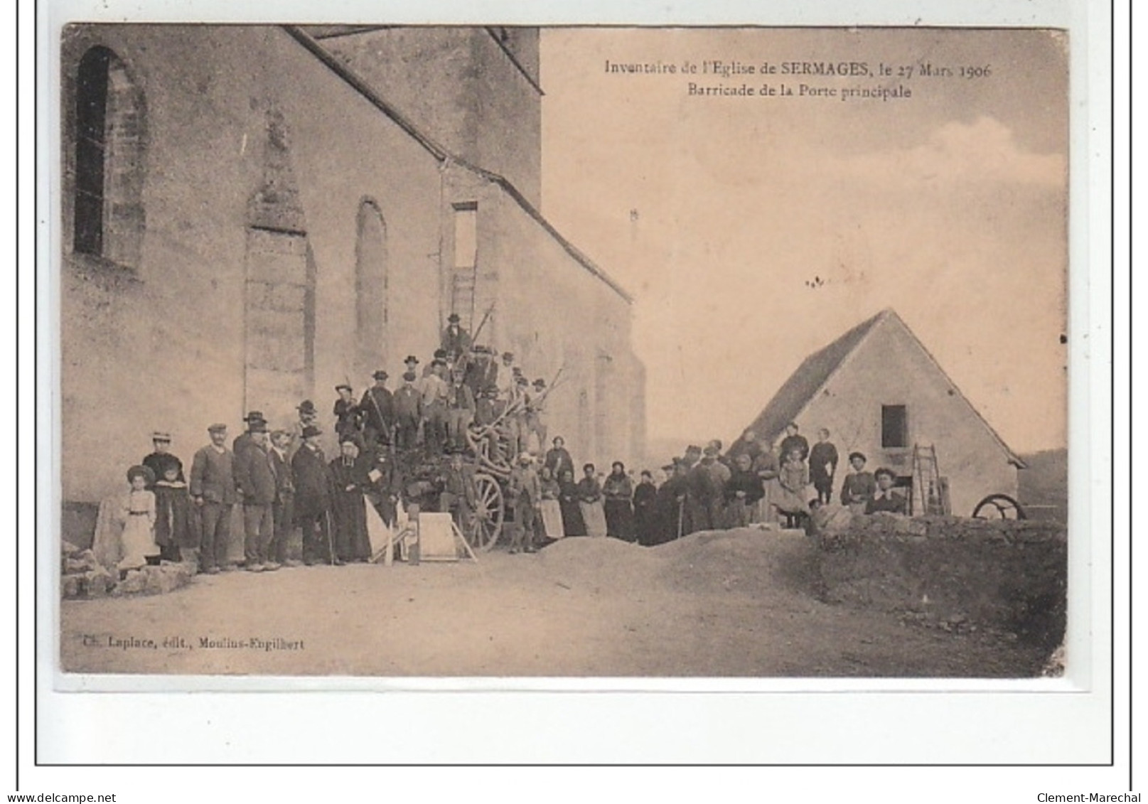 Inventaire De L'Eglise De SERMAGES Le 27 Mars 1906 - Barricade De La Porte Principale - Très Bon état - Autres & Non Classés