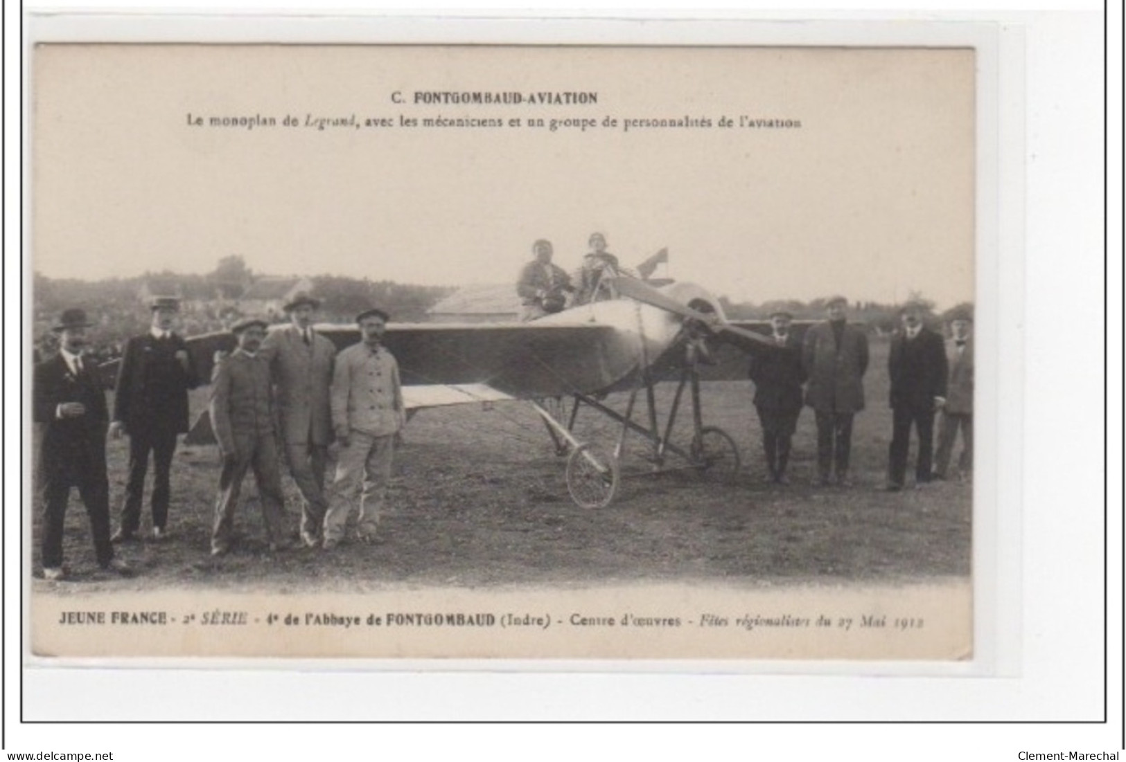 FONTGOMBAUD AVIATION - Legrand Et Ses Mécaniciens En 1912 - Très Bon état - Other & Unclassified