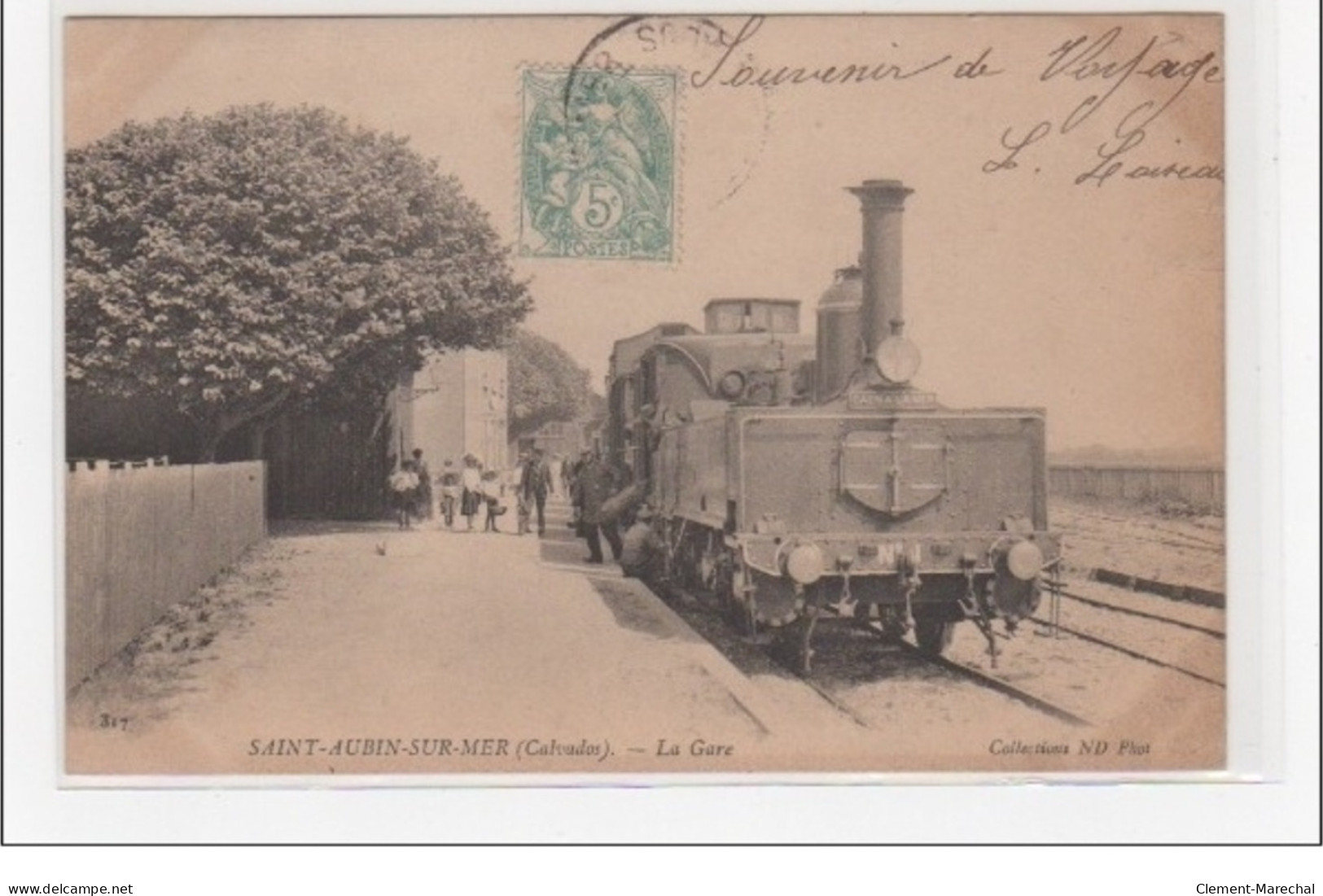 SAINT AUBIN SUR MER : La Gare - Bon état (un Petit Pli D'angle) - Saint Aubin