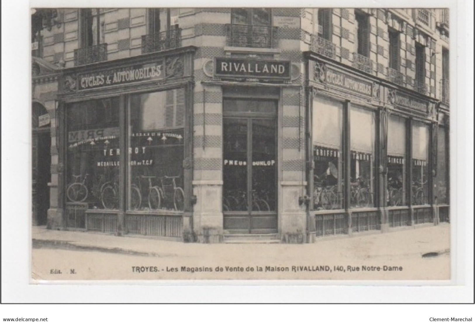 TROYES : Cycles Et Automobiles RIVALLAND (magasin) - Très Bon état - Troyes